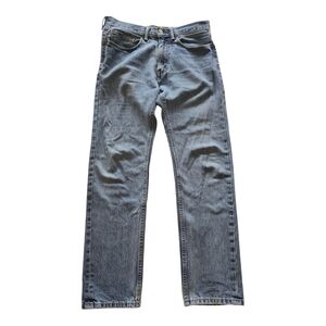 Levi's 505 Jeans Mens 33X32 Black Lighg Wash Mid Rise Stretch Logo Straight